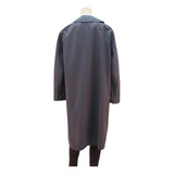 BARSTONS Womens Navy Blue Button Cotton Blend Long Sleeve Classic Jacket L