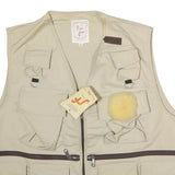 SPORTFLITE SPORTSWEAR Mens Beige Fishing Utility Vest L Polyester Blend