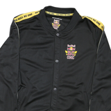 Mens Black Red Bull BC One Track Jacket L Polyester Blend Button Logo