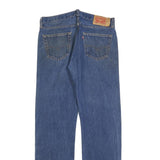 LEVI'S 501 Mens Blue Regular Straight Denim W36 L35 Button Cotton Blend Jeans