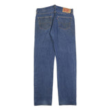 LEVI'S 501 Mens Blue Regular Straight Denim W36 L35 Button Cotton Blend Jeans