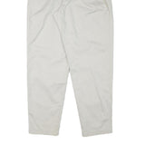 LEE Mens Relaxed White Cotton Blend Trousers W27 L30 Casual Zip Closure