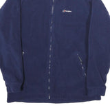 BERGHAUS Womens Blue Jacket UK 14 Polyester Zip Plain Outdoor Warm Jacket