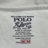 Polo By Ralph Lauren T-Shirt - Medium White Cotton