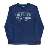 Tommy Hilfiger Long Sleeve T-Shirt - XL Blue Cotton