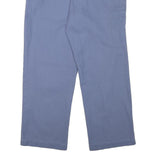 KLOPMAN Mens Cotton Blend Blue Relaxed Straight Trousers W32 L28 Workwear
