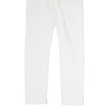NXS Womens Slim White Denim Jeans W30 L28 Distressed Cotton Blend Zip