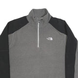 THE NORTH FACE Mens Grey & Black Outdoor Pullover Plain Crew Neck Basic Knit L