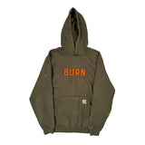Burn Carhartt Graphic Hoodie - Medium Green Cotton