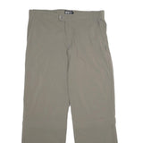 EARTH SEA SKY Womens Polyamide Blend Beige Regular Zip Trousers W36 L34 Outdoor