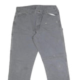 DICKIES Mens Grey Regular Fit Straight Denim Jeans W38 L33 Workwear Zip Closure