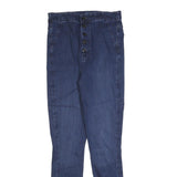 7 FOR ALL MANKIND Womens Jeans Blue Slim Skinny Denim Medium W32 L32 Button