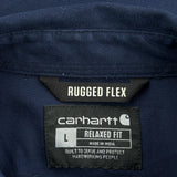 Robinson Carhartt Short Sleeve Shirt - Large Blue Cotton