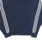 ADIDAS Mens Navy Blue Track Jacket S Polyester Blend Zip Athletic Casual