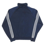 ADIDAS Mens Navy Blue Track Jacket S Polyester Blend Zip Athletic Casual