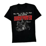 Single Stitch High Country Custom Cycles Unbranded Graphic T-Shirt - Small Black Cotton