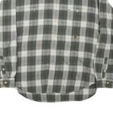 TOMMY HILFIGER Mens Green & White Check Shirt XL Classic Cotton Blend