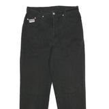 HIS Womens Classic Black Skinny Denim Raw Cotton W30 L30 Zip Closure Jeans