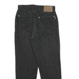 HIS Womens Classic Black Skinny Denim Raw Cotton W30 L30 Zip Closure Jeans