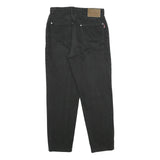 HIS Womens Classic Black Skinny Denim Raw Cotton W30 L30 Zip Closure Jeans