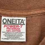 Oneita T-Shirt - XL Brown Cotton