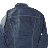 LEVI'S Mens Blue Denim Button Jacket XL Cotton Blend Classic Western Style