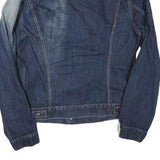 LEVI'S Mens Blue Denim Button Jacket XL Cotton Blend Classic Western Style