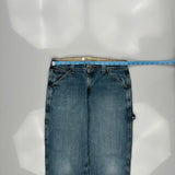 20 Husky Lee Carpenter Jeans - 30W 27L Blue Cotton
