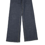 COSTA BLANCA Womens Dark Blue Regular Wide-Leg Denim Jeans W27 L33 Zip Cotton