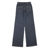 COSTA BLANCA Womens Dark Blue Regular Wide-Leg Denim Jeans W27 L33 Zip Cotton