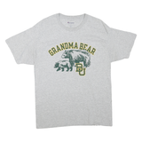 CHAMPION Mens Grey Grandma Bear Graphic T-Shirt L Short Sleeve Crew Neck Casual