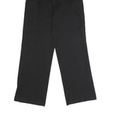 DICKIES Mens Polyester Blend Black Regular Straight Trousers W32 L33 Workwear