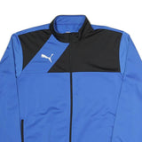 PUMA Mens Blue & Black Track Jacket L Polyester Blend Zip Sportswear
