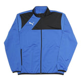PUMA Mens Blue & Black Track Jacket L Polyester Blend Zip Sportswear
