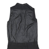 G-STAR Womens Black Playsuit Cotton Blend M Sleeveless Button Closure Casual