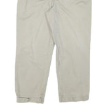 TOMMY HILFIGER Mens Cotton Blend Beige Relaxed Straight Trousers W34 L27 Casual
