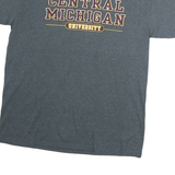 MV SPORT Mens Grey Central Michigan University Graphic T-Shirt L Short Sleeve