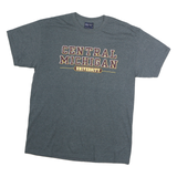 MV SPORT Mens Grey Central Michigan University Graphic T-Shirt L Short Sleeve