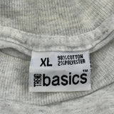 Basics Single Stitch T-Shirt - XL Gray Cotton Blend