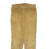 CARHARTT Mens Regular Fit Beige Cotton Blend Corduroy Trousers W34 L32 Workwear