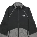 THE NORTH FACE Womens Black & Grey Fleece Zip Jacket L Polyester Outdoor Active