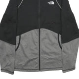THE NORTH FACE Womens Black & Grey Fleece Zip Jacket L Polyester Outdoor Active