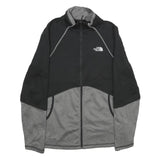 THE NORTH FACE Womens Black & Grey Fleece Zip Jacket L Polyester Outdoor Active