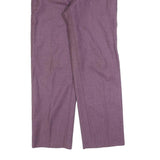 Womens Wool Blend Purple Regular Fit Straight Leg Trousers W28 L30 Classic
