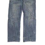 MONOPOL Mens Jeans Blue Regular Straight Denim Medium W38 L32 Stylish Pockets