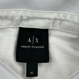 Armani Exchange Polo Shirt - XL White Cotton