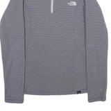 THE NORTH FACE Womens Grey Pullover Plain 1/4 Zip Basic Knit XS Outdoor Layering