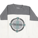 GEAR FOR SPORTS Mens Grey & White Training Crew Neck L Pullover Sweatshirt