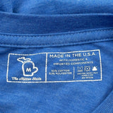 Michigan Unbranded Single Stitch T-Shirt - Medium Blue Cotton Blend