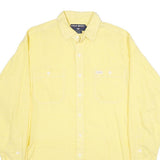 POLO SPORT RALPH LAUREN Mens Yellow Cotton Shirt L Classic Button Down Casual
